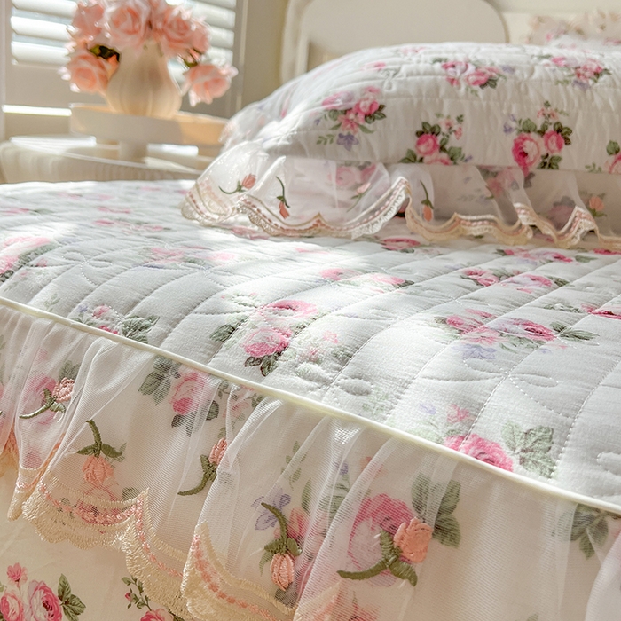 91家纺网 家纺一手货源 找家纺 麒豆豆 2025新款水洗棉印花床笠三件套 丽莎