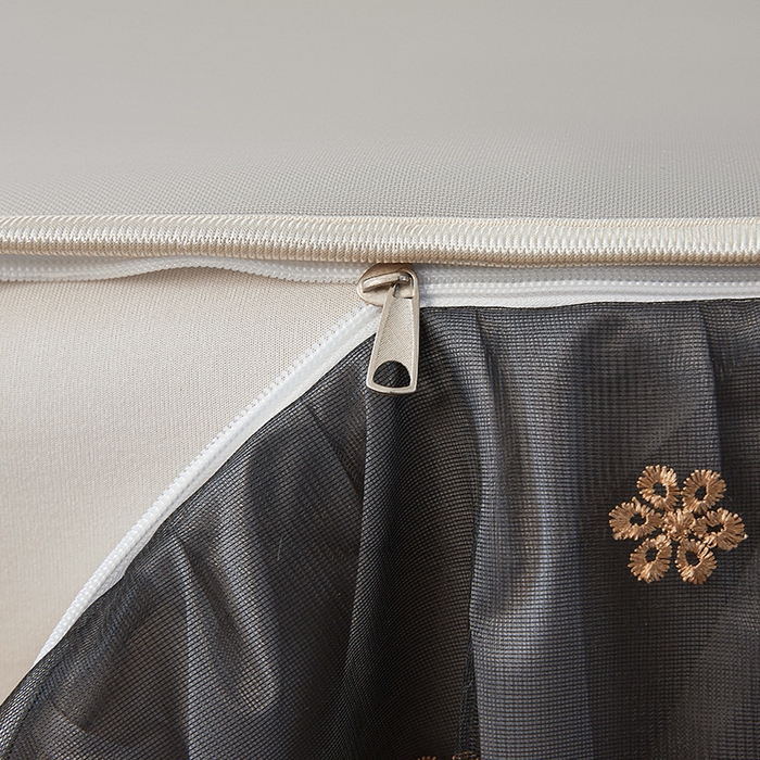 91家纺网 家纺一手货源 找家纺 情恒家纺 2025新款纯色可拆卸PE海洋丝床裙席三件套 绅士灰