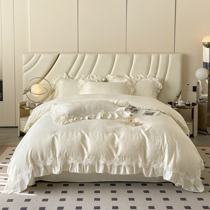 （总）2025新款水洗天丝提花四件套-梦洛伊（床盖加20）