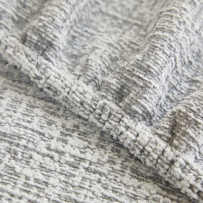 91家纺网 家纺一手货源 找家纺 丝绮鹿 2025新款竹节雪尼尔沙发套松紧款（大三人图）  月光浅灰