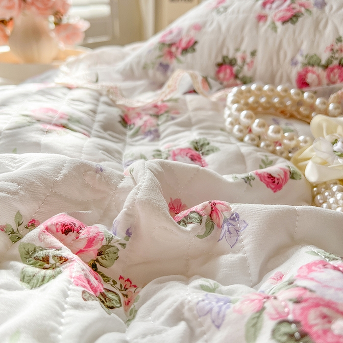 91家纺网 家纺一手货源 找家纺 麒豆豆 2025新款水洗棉印花床笠三件套 丽莎