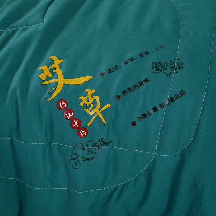 91家纺网 家纺一手货源 找家纺 妙赞2025新款水洗艾草夏被夏凉被空调被 深绿