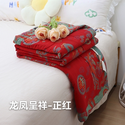 91家纺网 家纺一手货源 找家纺 （总）鲁爱家纺供货 2025新款全棉双层纱提花夏被