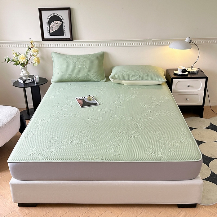 91家纺网 家纺一手货源 找家纺 布卢姆床垫2025新款A类PE乙纶冰豆豆床笠款凉席 玫瑰花园