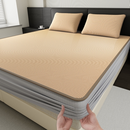 91家纺网 家纺一手货源 找家纺 （总）源舍家纺 2025新款冰丝提花千鸟格冰丝席凉席席子冰丝席凉席系列