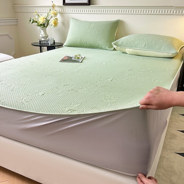 91家纺网 家纺一手货源 找家纺 布卢姆床垫2025新款A类PE乙纶冰豆豆床笠款凉席 玫瑰花园