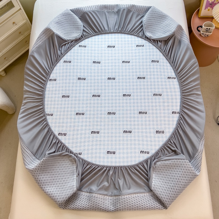 91家纺网 家纺一手货源 找家纺 布卢姆床垫2025新款A类数码印花冰藤席夏凉席--床笠款 蓝miu