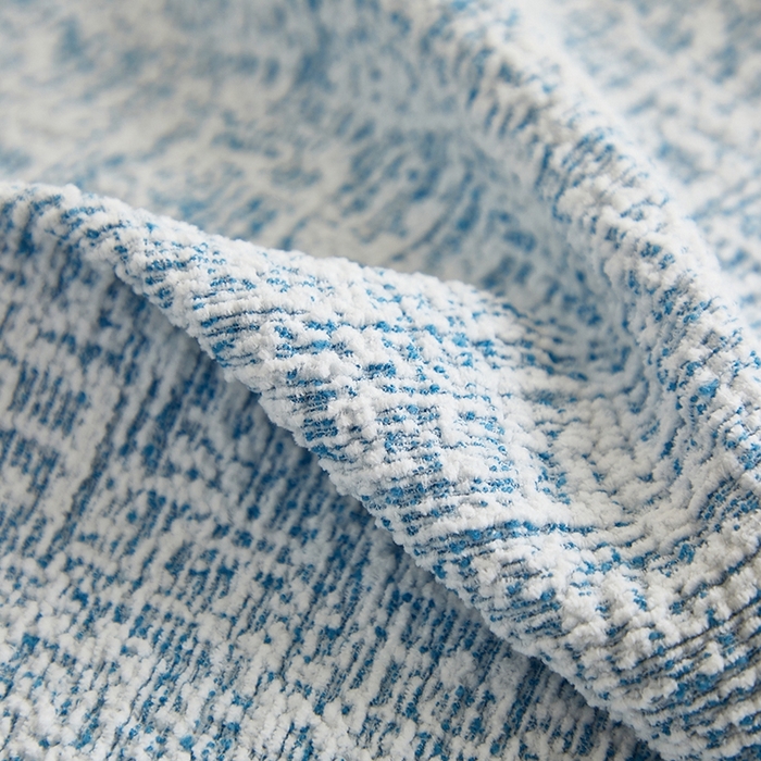 91家纺网 家纺一手货源 找家纺 丝绮鹿 2025新款竹节雪尼尔沙发套松紧款（大三人图）  迷雾蓝