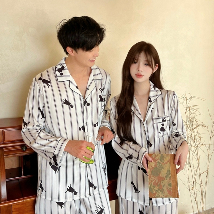 91家纺网 家纺一手货源 找家纺 （总）妍景家居生活馆  2025新款冰雪丝情侣款条纹豹子款