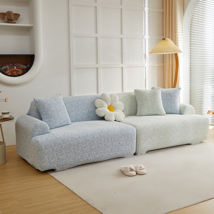 91家纺网 家纺一手货源 找家纺 （总）丝绮鹿 2025新款竹节雪尼尔沙发套松紧款（大三人图） 