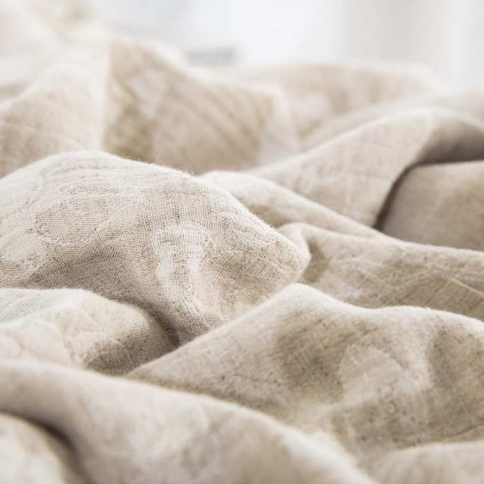 91家纺网 家纺一手货源 找家纺 鲁爱家纺供货 2025新款棉麻流苏款四件套 枫丹白露