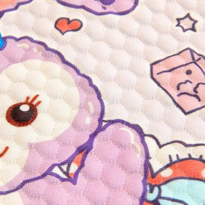 91家纺网 家纺一手货源 找家纺 富馨莱 2025新款儿童冰丝豆豆枕套 兔兔-紫