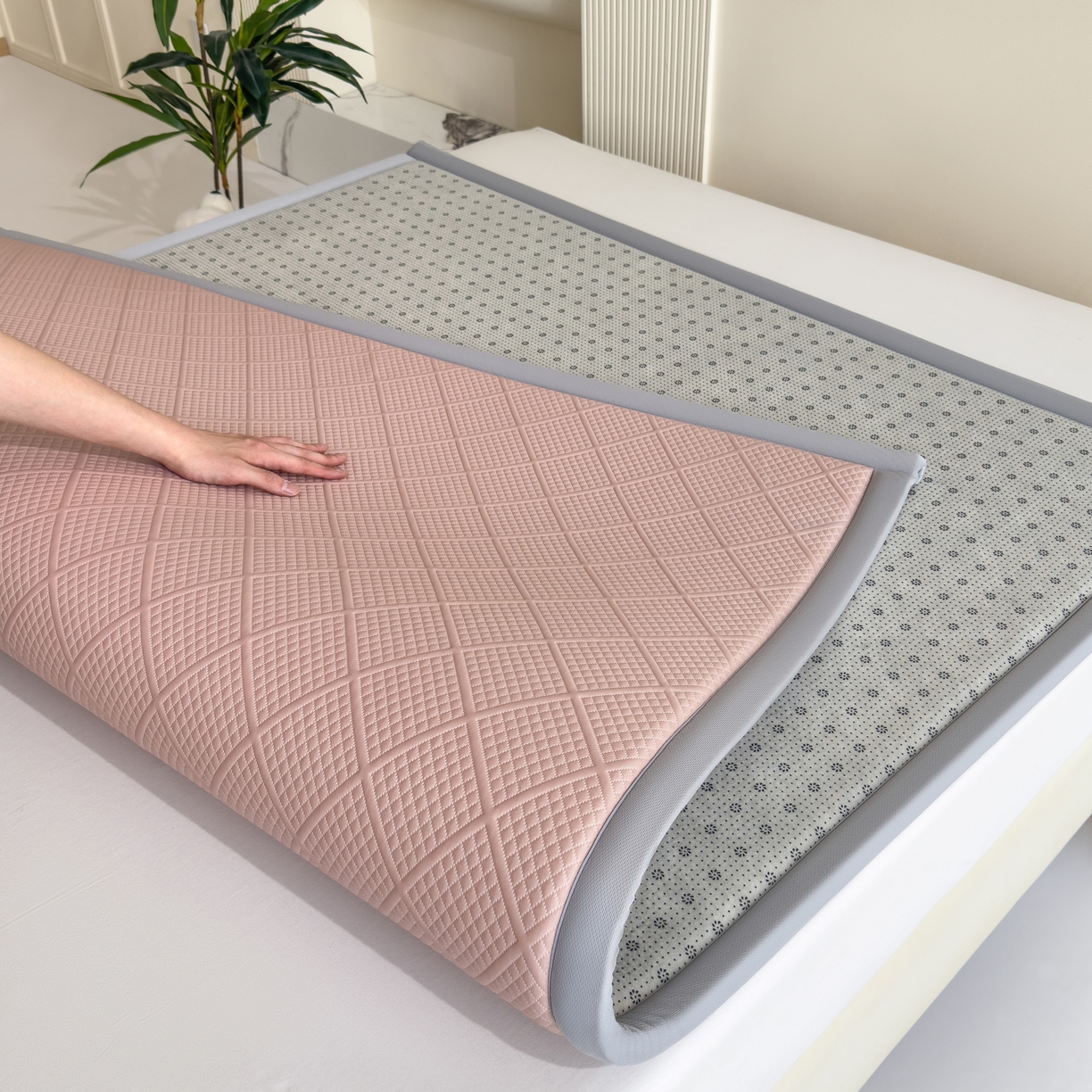 91家纺网 家纺一手货源 找家纺 （总）席世家 2025新款凉感豆豆多功能地垫凉席垫