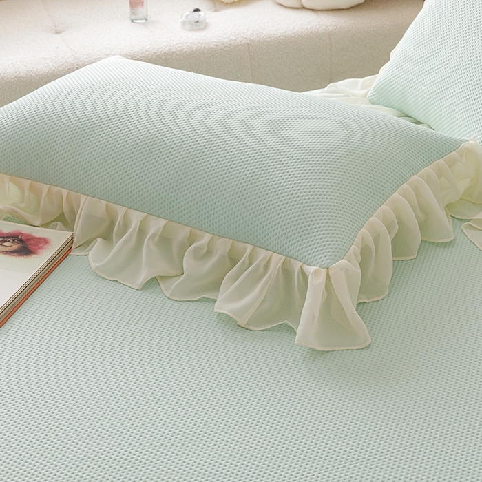 91家纺网 家纺一手货源 找家纺 好儿喜家纺  2025新款海洋丝凉感夏被四件套（此款控价所有尺寸（劵后）利润不得低于50元） 浅绿 