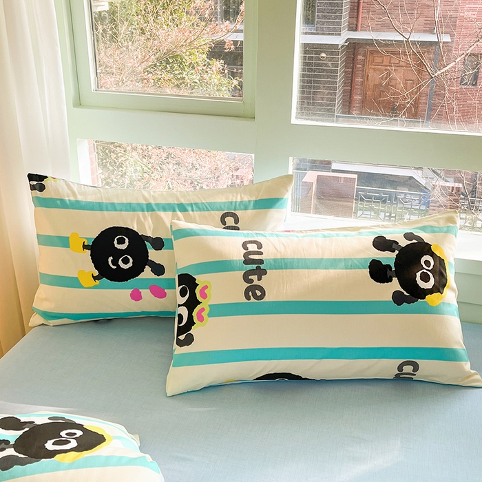 91家纺网 家纺一手货源 找家纺 琪格格 2025春夏新款全棉纯棉40S13372小清新四件套 奥利奥