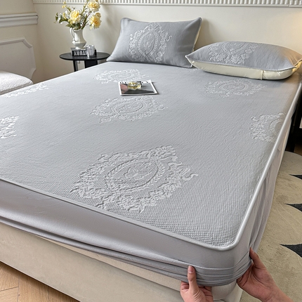 91家纺网 家纺一手货源 找家纺 （总）布卢姆床垫2025新款A类PE乙纶冰豆豆床笠款凉席