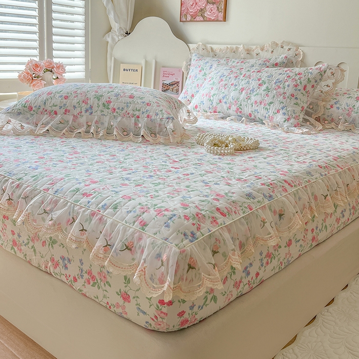 91家纺网 家纺一手货源 找家纺 （总）麒豆豆 2025新款水洗棉印花床笠三件套