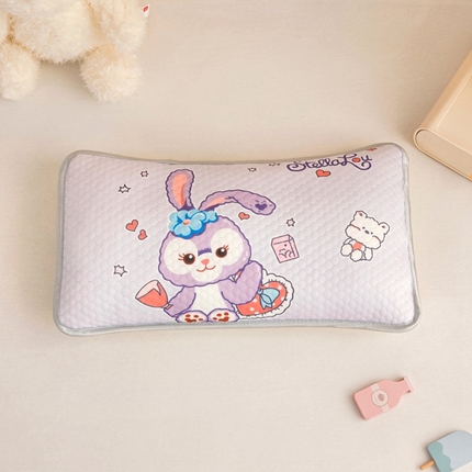 91家纺网 家纺一手货源 找家纺 富馨莱 2025新款儿童冰丝豆豆枕套 兔兔-紫