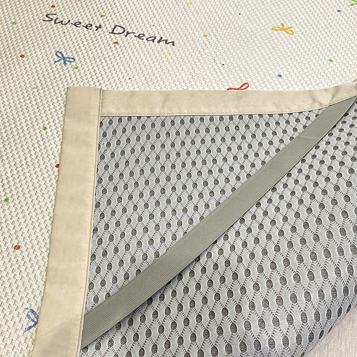 91家纺网 家纺一手货源 找家纺 布卢姆床垫2025新款A类数码印花冰藤席夏凉席--床席款 波点蝴蝶结