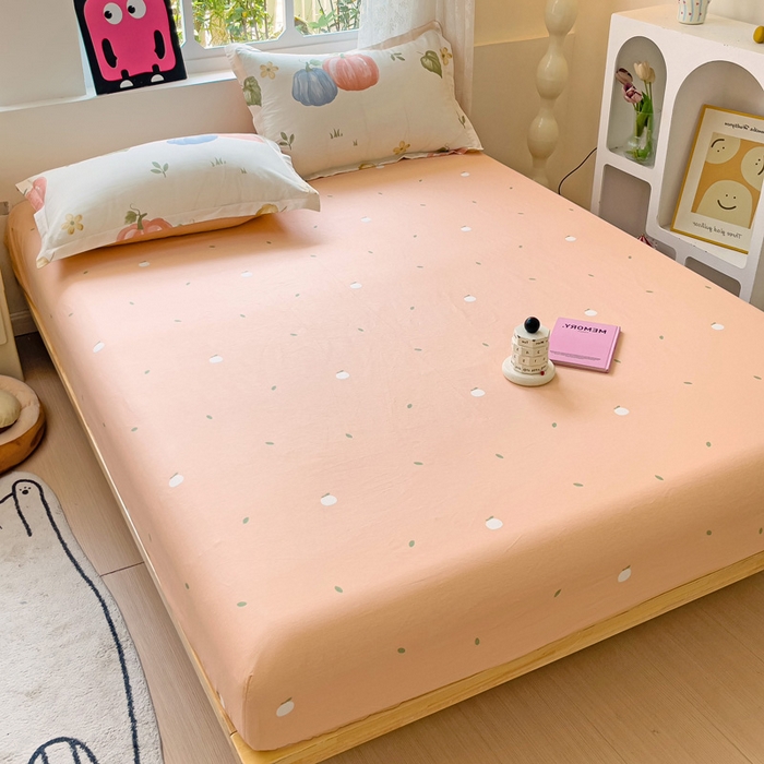 91家纺网 家纺一手货源 找家纺 依庭 2025新款全棉印花花卉款四件套单品系列-单床笠 楠得遇见