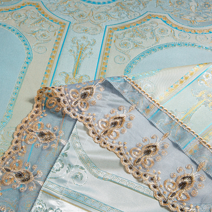 91家纺网 家纺一手货源 找家纺 席皇后  2025新款可机洗抗菌提花冰丝席 金碧辉煌