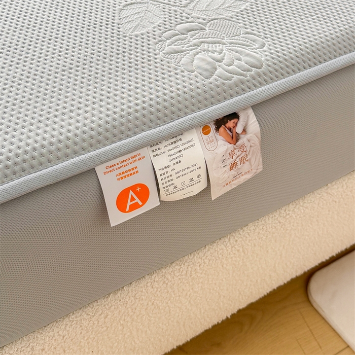 91家纺网 家纺一手货源 找家纺 恒爱   2025新款冰丝牡丹花床笠 浅灰