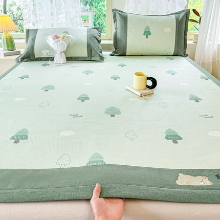 91家纺网 家纺一手货源 找家纺 （总）2025新款A类抗菌数码印花冰藤席