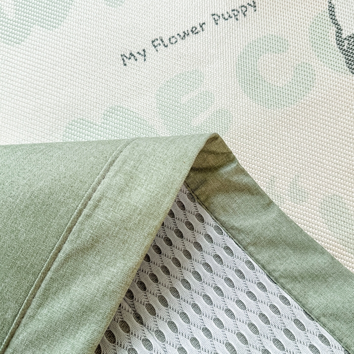 91家纺网 家纺一手货源 找家纺 2025新款A类抗菌数码印花冰藤席 假日小狗