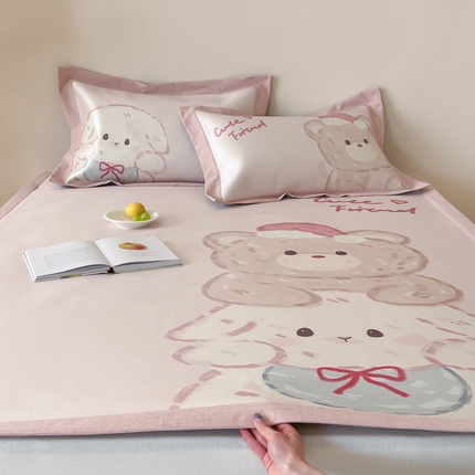 橘滋  2025新款高端原创童趣卡通数码冰丝席 叠叠乐园