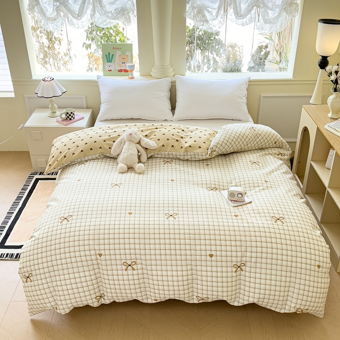 91家纺网 家纺一手货源 找家纺 大吉 2025新款全棉单被套 小欢喜