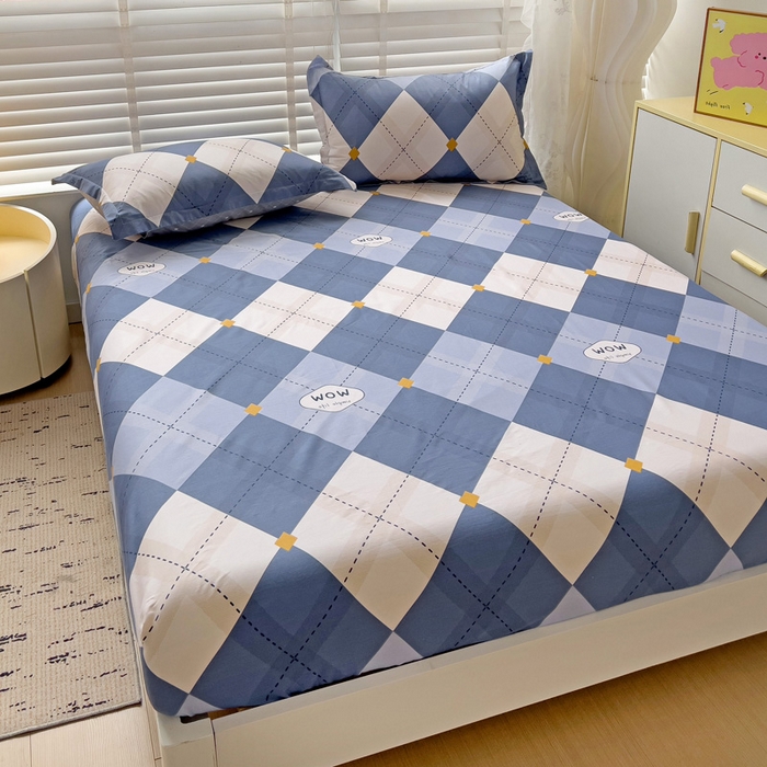 91家纺网 家纺一手货源 找家纺 依庭 2025新款全棉印花花卉款四件套单品系列-单床笠 意林