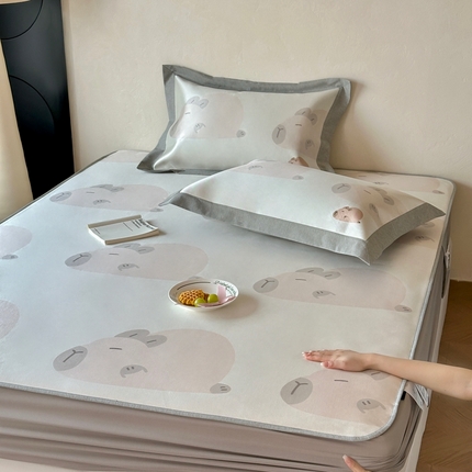 橘滋2025新款高端轻奢简约数码印花冰丝席[淘宝抖音线上控价：308/328/358元（券后不得低于此价‼️）] 卡皮噜噜