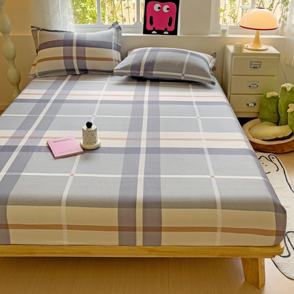 91家纺网 家纺一手货源 找家纺 （总）依庭 2025新款全棉印花花卉款四件套单品系列-单床笠