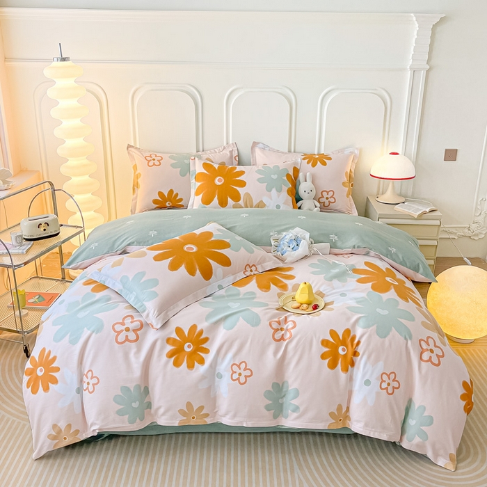 91家纺网 家纺一手货源 找家纺 依庭 2025新款全棉印花花卉款四件套单品系列-四件套 印凤晓月