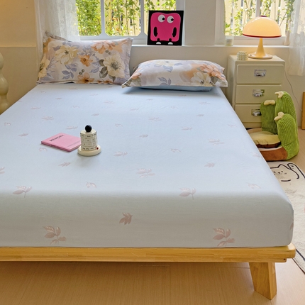 依庭 2025新款全棉印花花卉款四件套单品系列-单床笠 湘梦