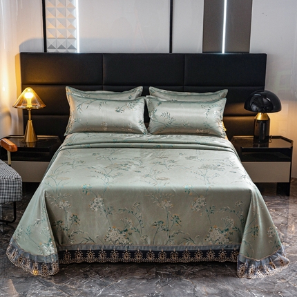 席皇后  2025新款可机洗抗菌提花冰丝席 清新