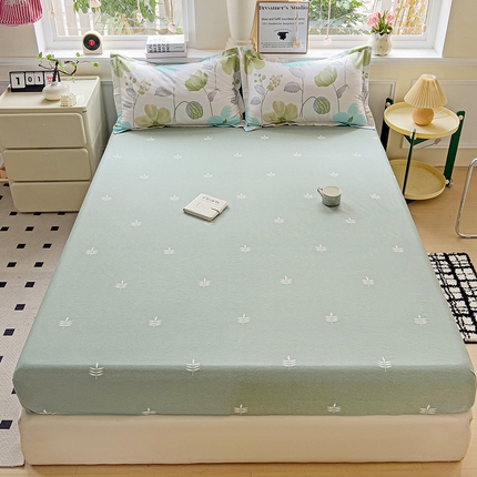 91家纺网 家纺一手货源 找家纺 （总）依庭 2025新款全棉印花花卉款四件套单品系列-单床笠