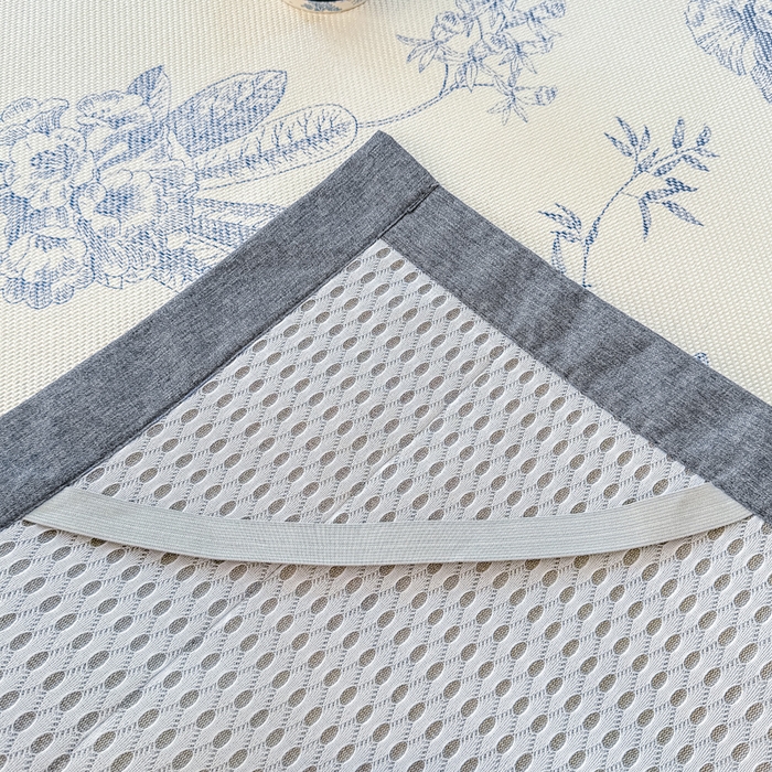 91家纺网 家纺一手货源 找家纺 2025新款A类抗菌数码印花冰藤席 青花郁