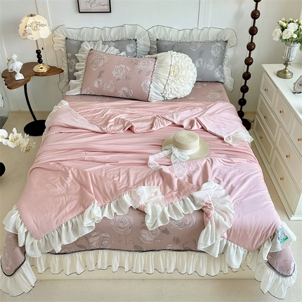 （总）菊上家纺 2025新款PE中分子凉席-小香玫瑰系列