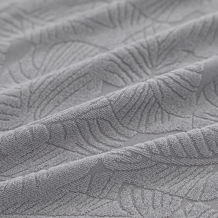 91家纺网 家纺一手货源 找家纺 2025新款防尘防滑斗柜套裙边-小树叶系列 银灰