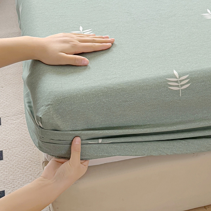 91家纺网 家纺一手货源 找家纺 依庭 2025新款全棉印花花卉款四件套单品系列-单床笠 熊猫仔仔