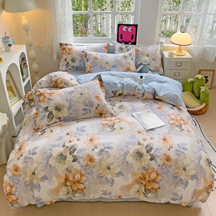 依庭 2025新款全棉印花花卉款四件套单品系列-四件套 湘梦