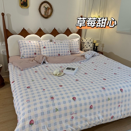 91家纺网 家纺一手货源 找家纺 （总）美丽坊 2025新款双层纱A类提花沐纱棉木棉四件套