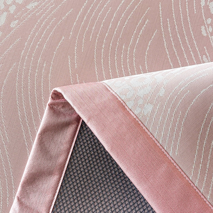 91家纺网 家纺一手货源 找家纺 2025新款A类PE提花凉席-波光粼粼 波光粼粼-柔情粉