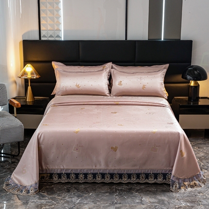 席皇后  2025新款可机洗抗菌提花冰丝席 爱心