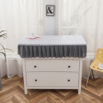 （总）2025新款防滑防尘斗柜套裙边-水波纹系列