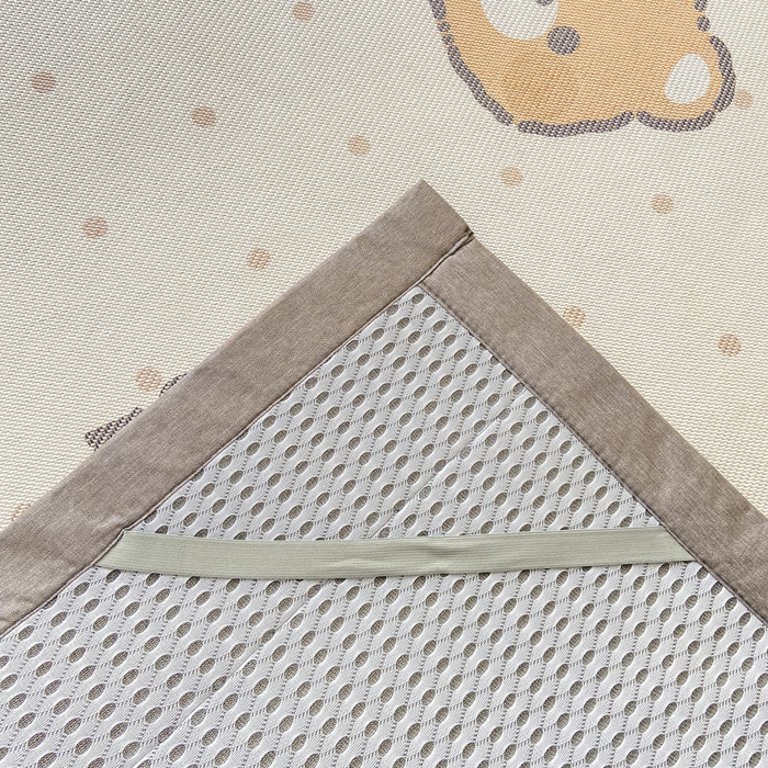 91家纺网 家纺一手货源 找家纺 2025新款A类抗菌数码印花冰藤席 幸运熊