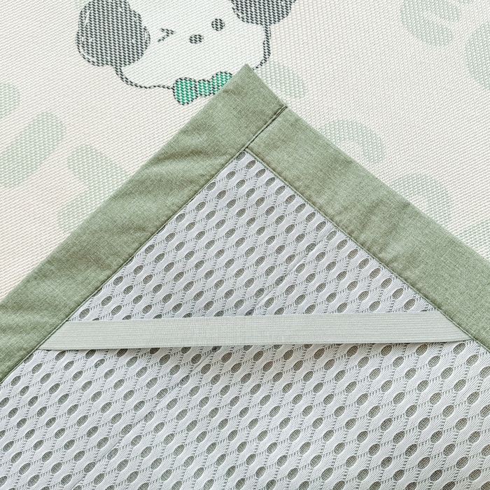 91家纺网 家纺一手货源 找家纺 2025新款A类抗菌数码印花冰藤席 假日小狗