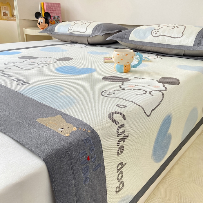 91家纺网 家纺一手货源 找家纺 （总）2025新款A类抗菌数码印花冰藤席