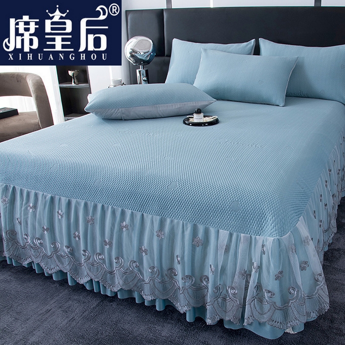 91家纺网 家纺一手货源 找家纺 （总）席皇后 2025新款A类凉感豆豆凉席系列床裙款